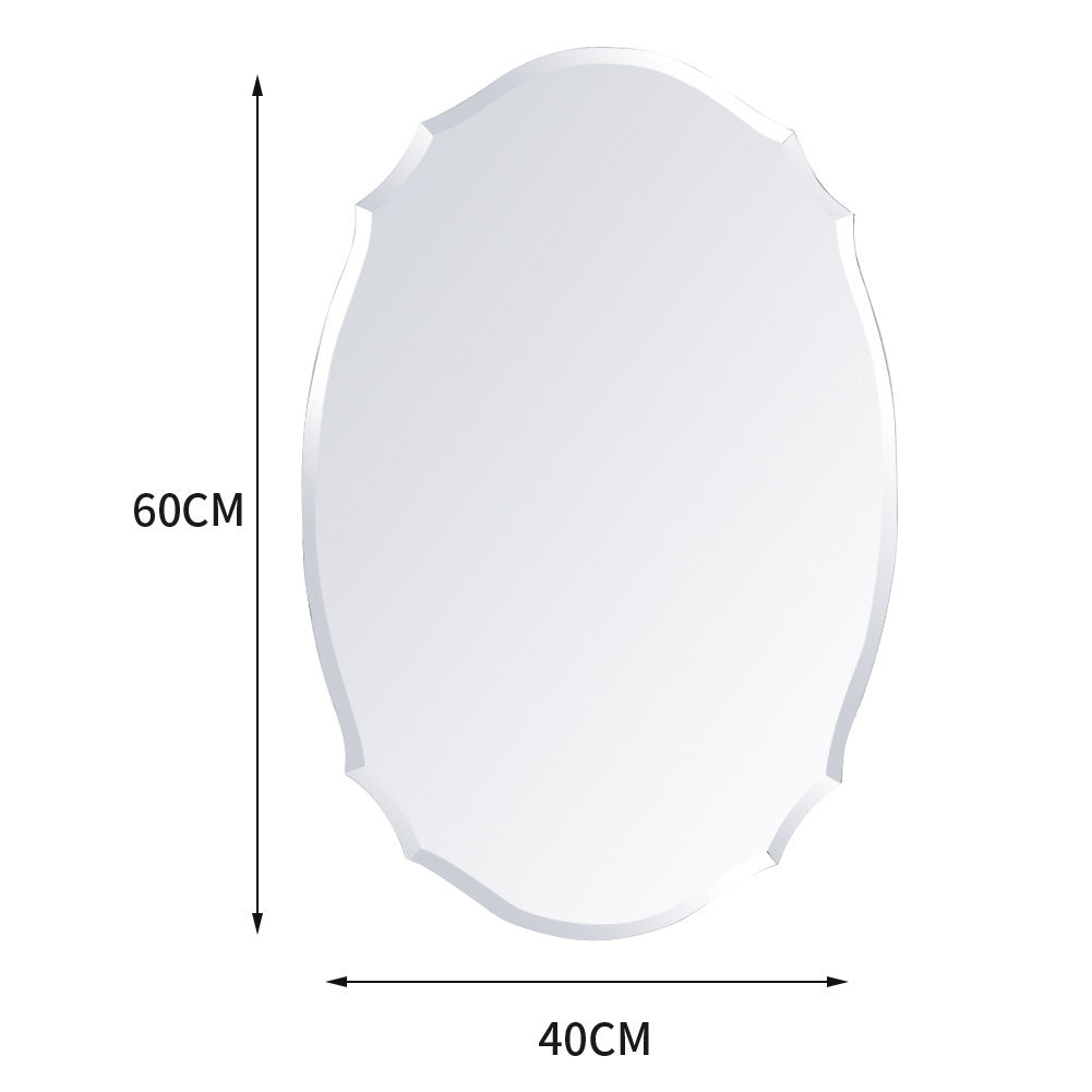 Ellipse Wall Mounted Mirror with Beveled Edge