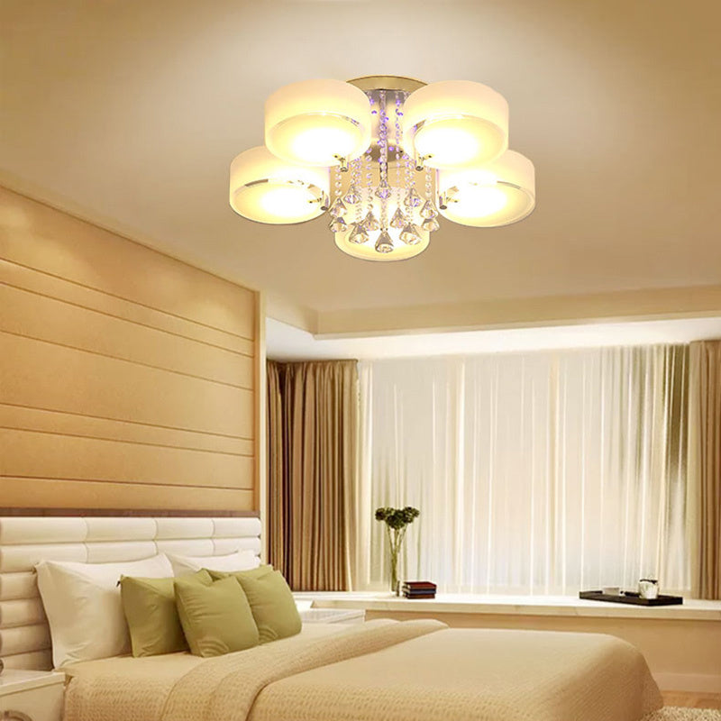LED Crystal Ceiling Light Lamp, 5 Head