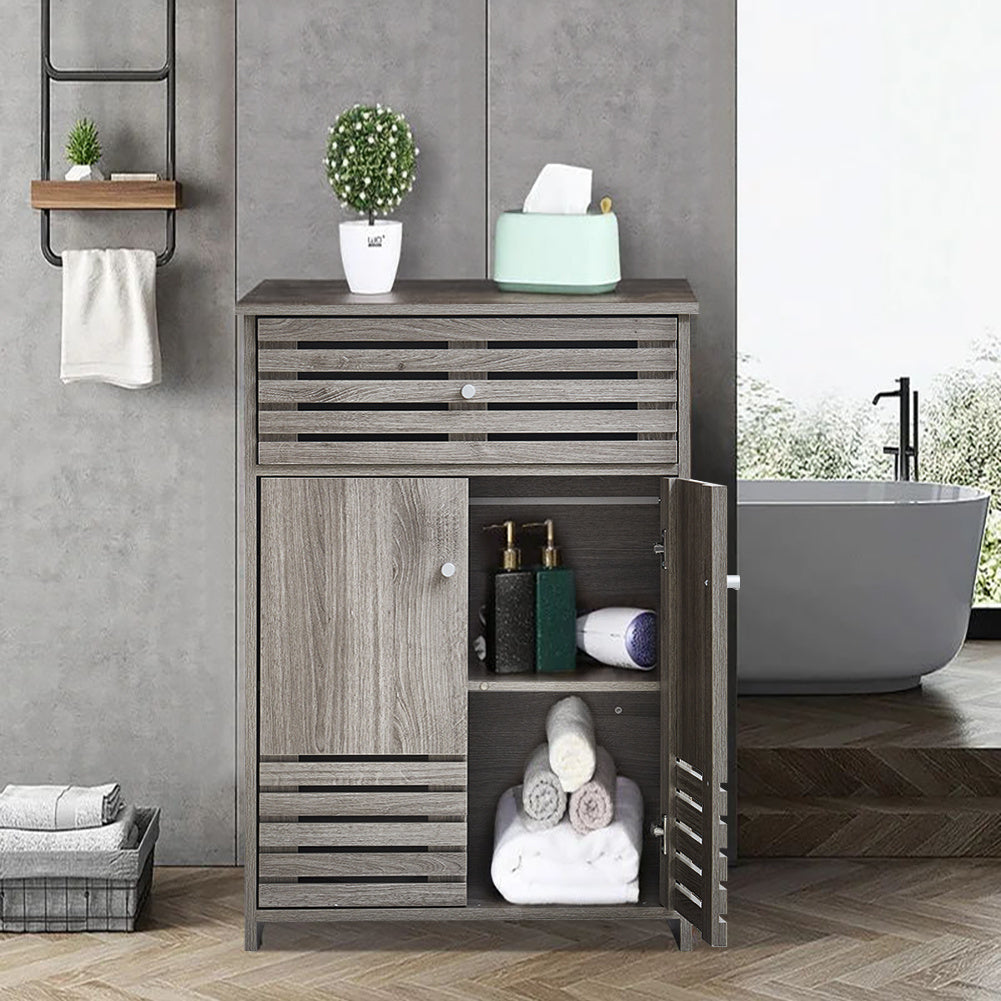 Modern Wooden Freestanding Double Door Bathroom Cabinet