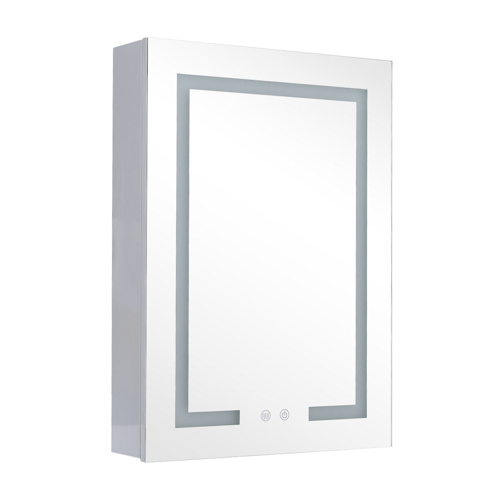 LED Bathroom Mirror Cabinet Single Door 45x13x60cm