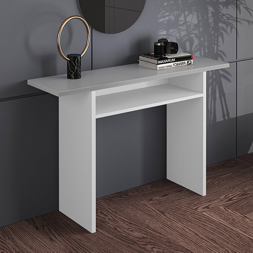 Wall Fixed Side Console Table with Drawer, Grey