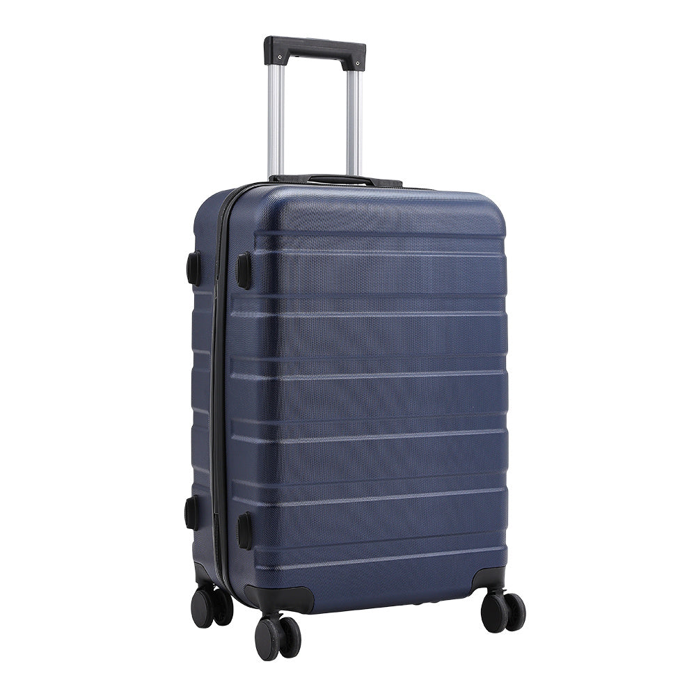 Blue 28 inch Hard Shell Rolling Luggage Trolley Travel Case
