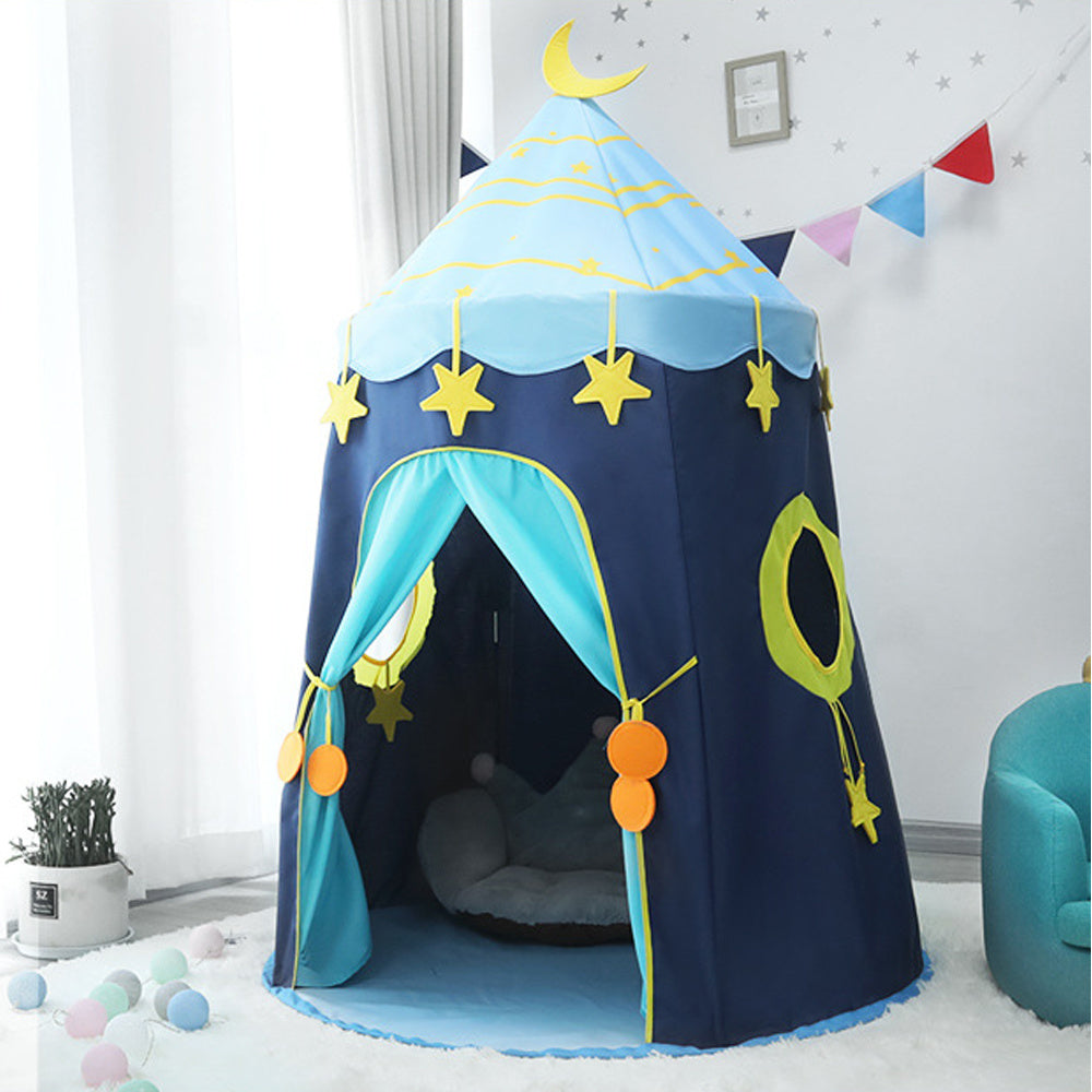 Indoor Play House Yurt Tent for Kids, Blue