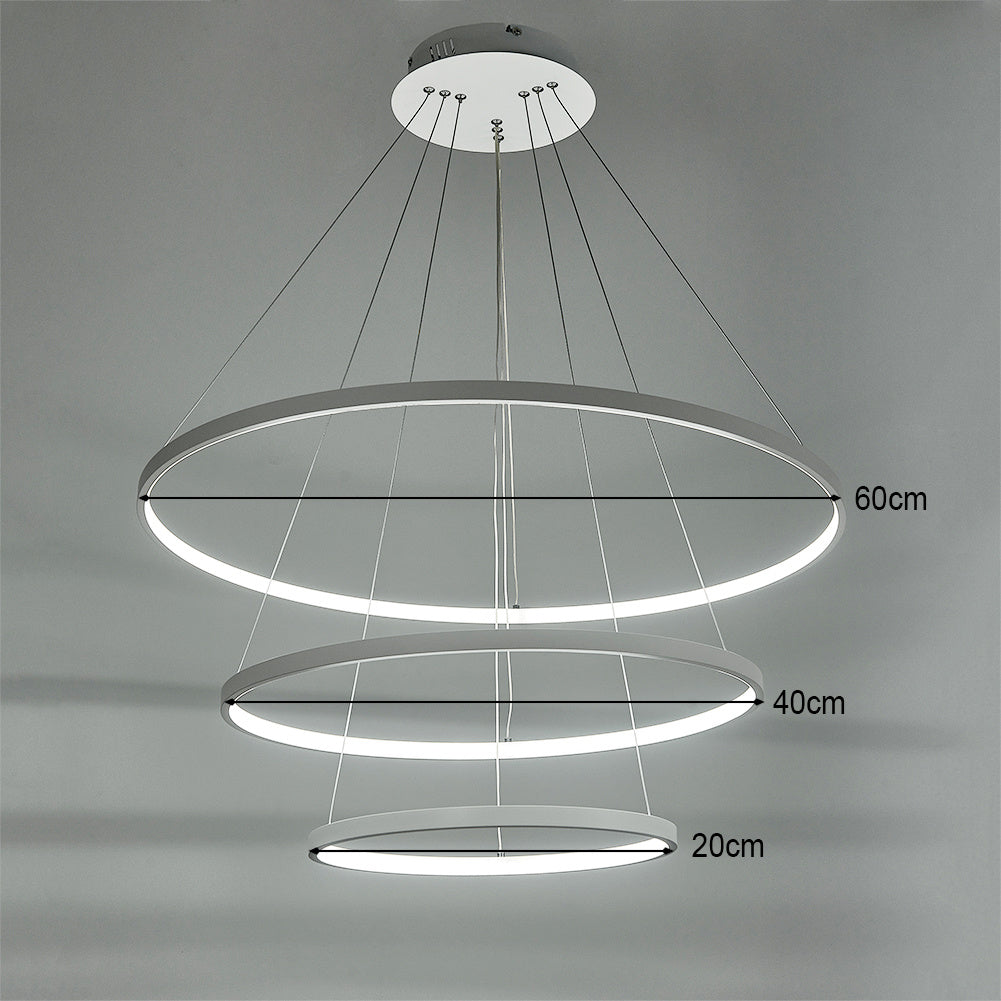 Modern 3 Circle Shape LED Ceiling Light , 20+40+60CM Cool White