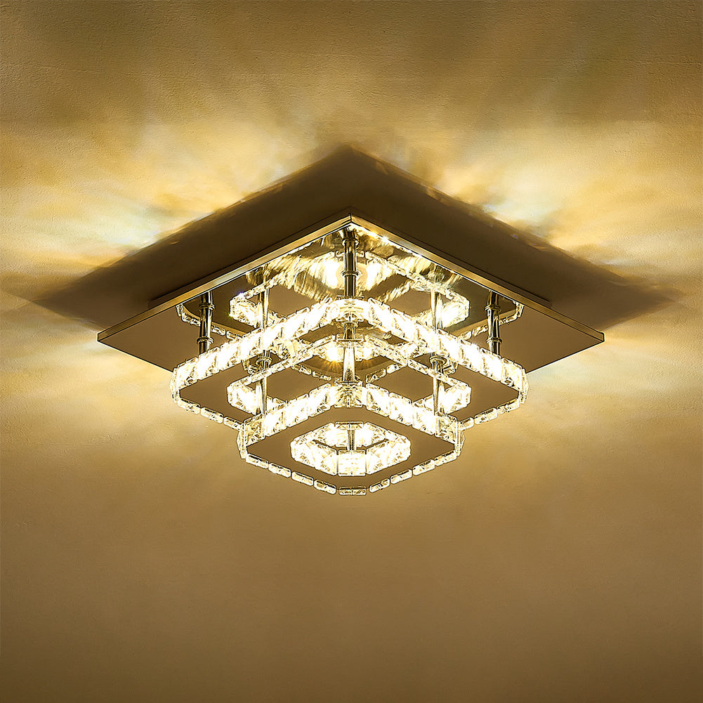 36W LED Ceiling Light Crystal Pendant Lamp Dimmable with Remote