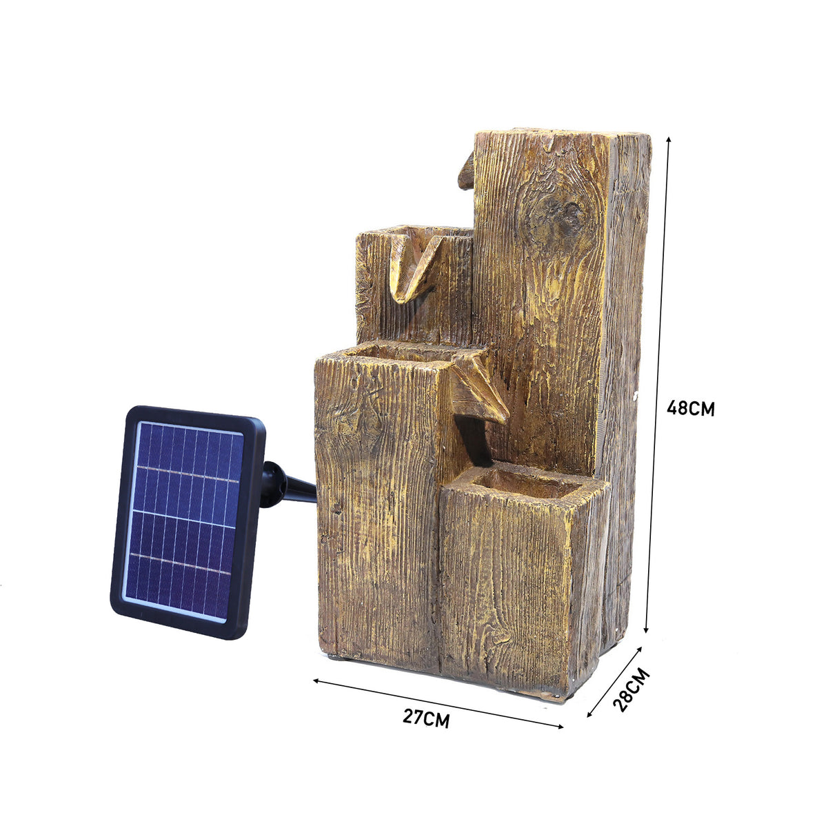 Solar Powered Freestanding Garden Falls Fountain