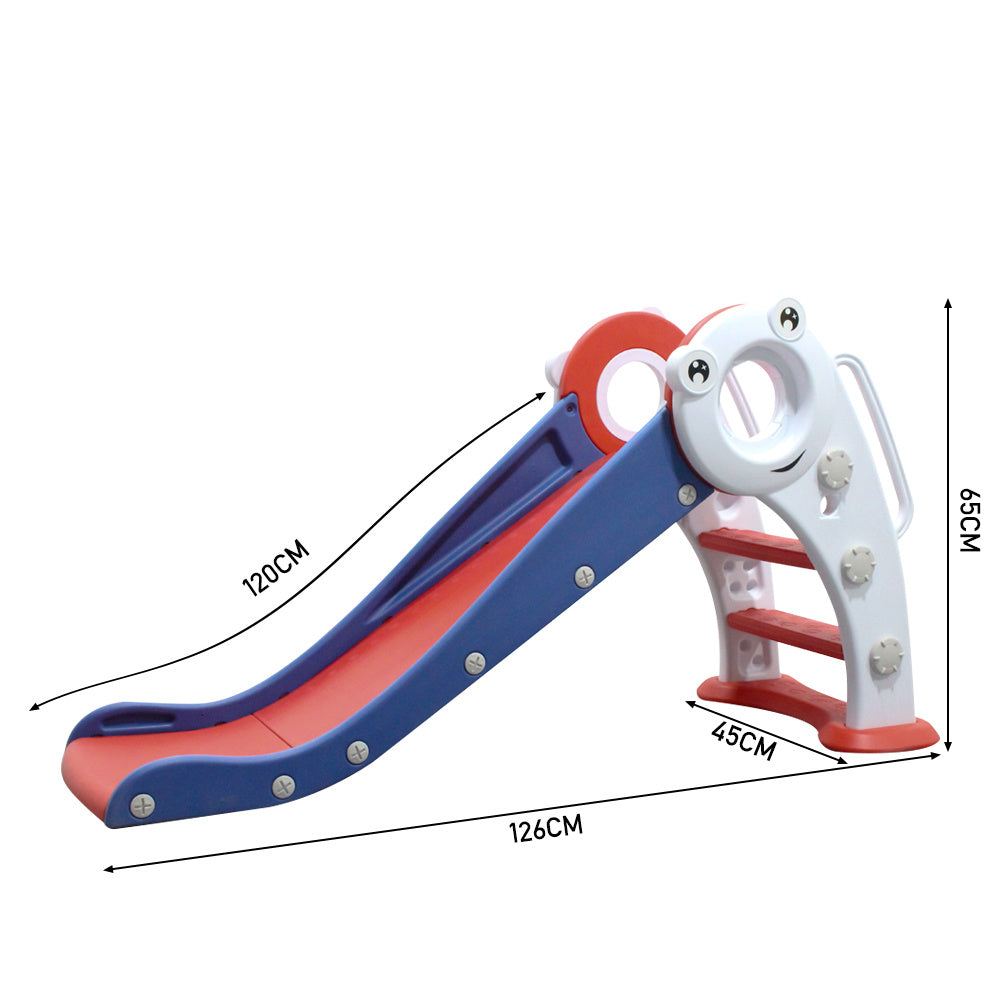 Blue and Red Folding Plastic Slide for Kids