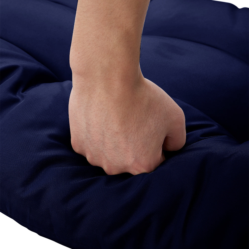 Blue Outdoor Waterproof Patio Benches Seat Cushion