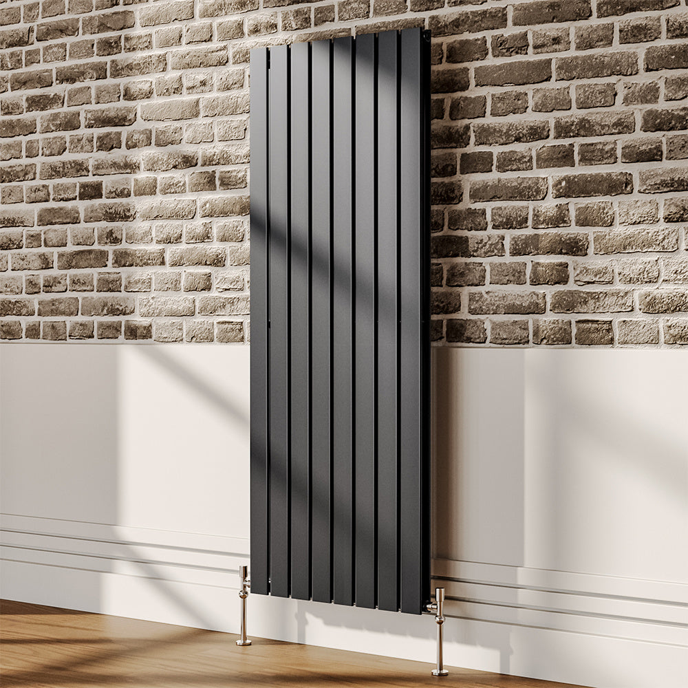 1824W Steel Smoke Grey Vertical Tall Radiator with Double Panel