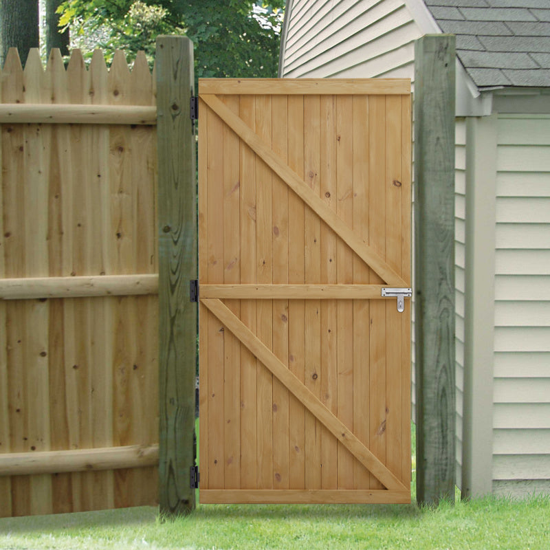 183cm Pine Wood Garden Gate with Latch