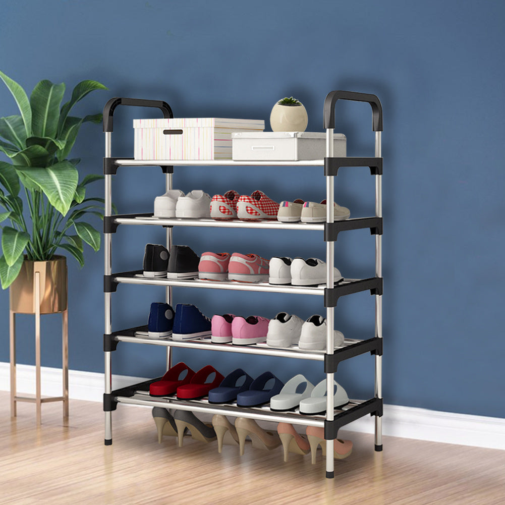 5 Tier Metal Shoe Rack Shoe Storage Stand Organiser