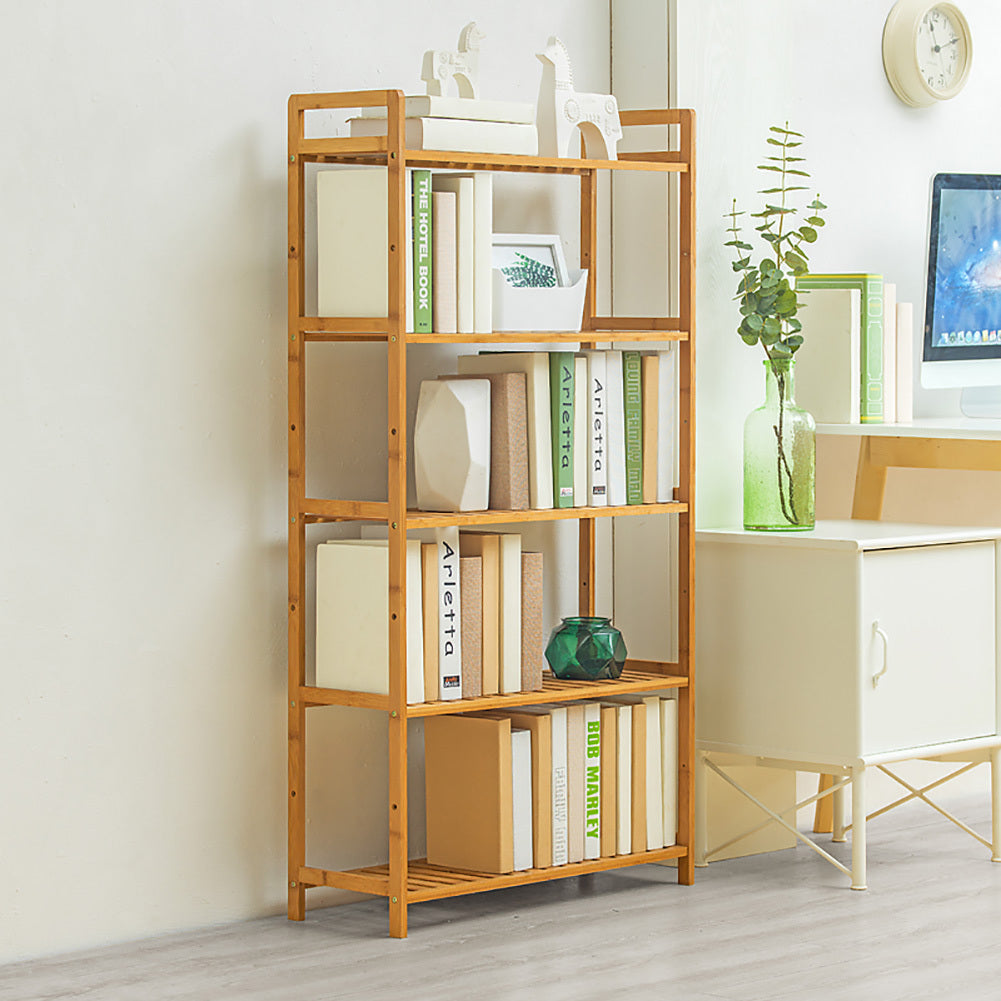 5 Tier Wood Bookcase Display Stand, 128x68x25CM