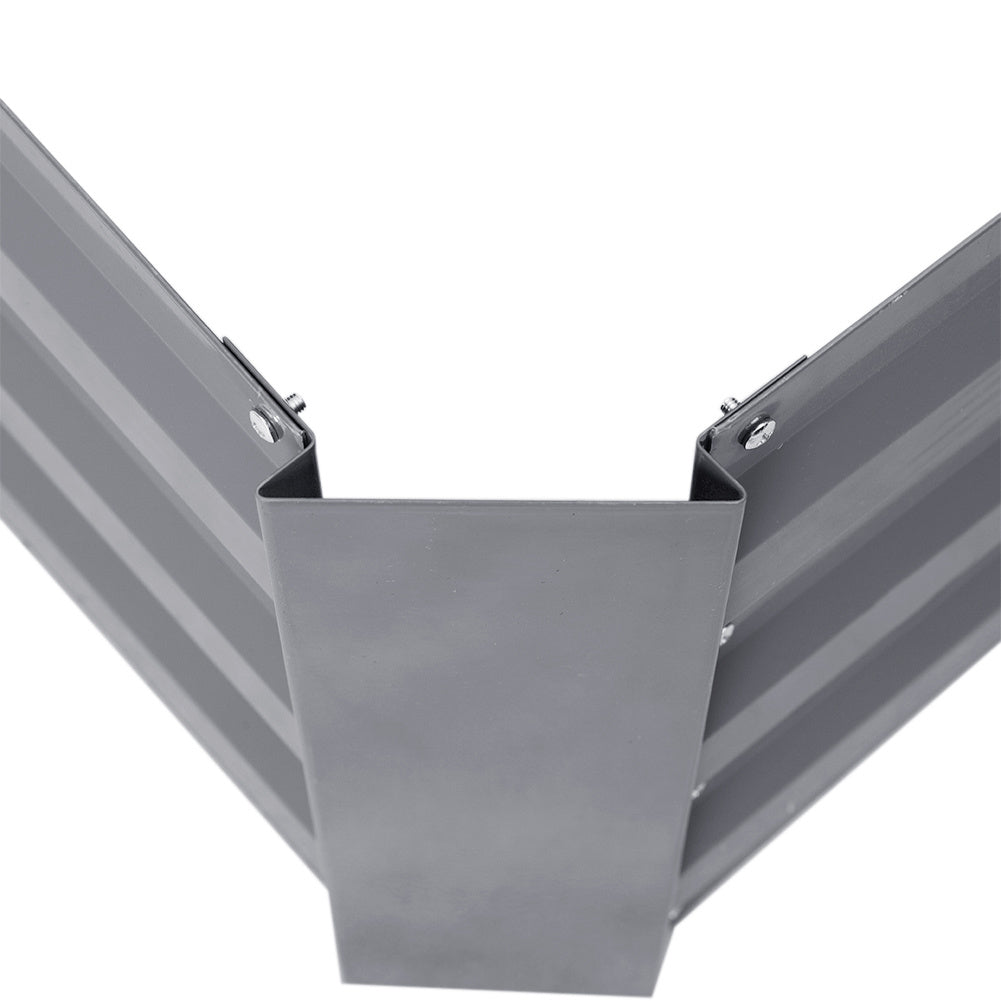 Grey 100cm W Galvanized Steel Square Raised Garden Bed Planter Box