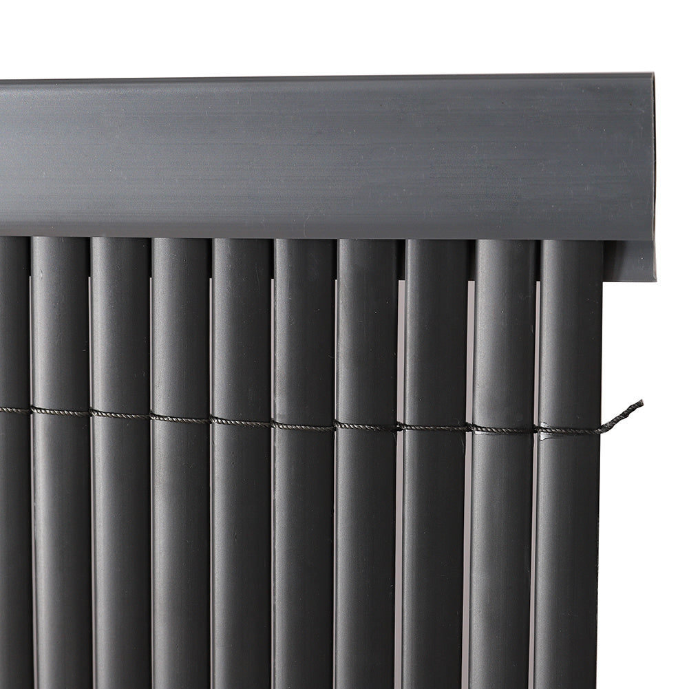 Set of 5 Garden Privacy 1M Profile Cover for Mat Screen Border Panel Fence Dark grey