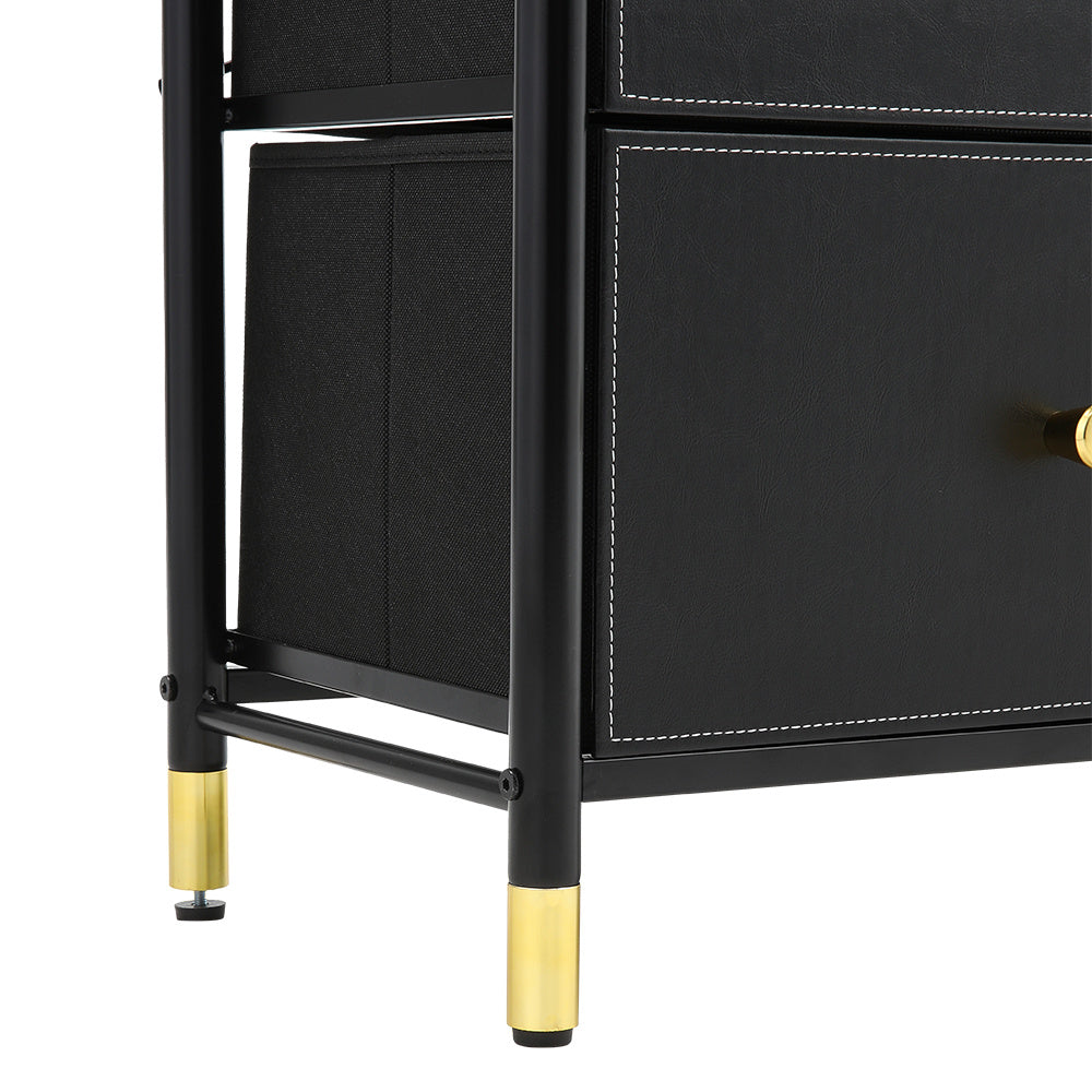 Black 10 Drawer Plastic Storage Cabinet