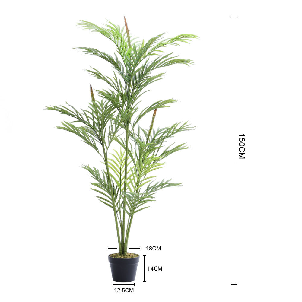 Outdoor Realistic Artificial Palm Tree Plant in Pot, 150CM