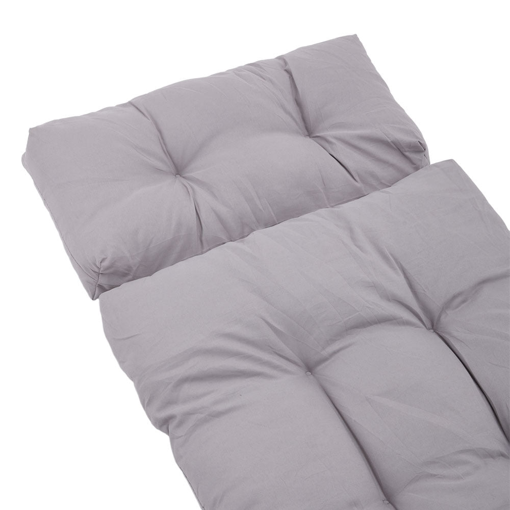 Grey 180cm Outdoor Thickened Lounger Cushion
