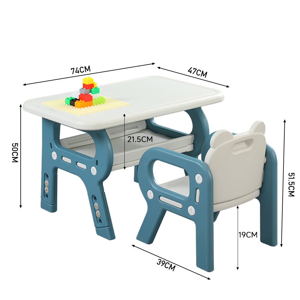 Kids Activity Height Adjustable Desk Chair Set