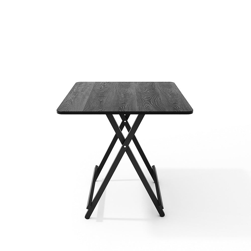 Black 70x70cm Folding Wooden Dining Table
