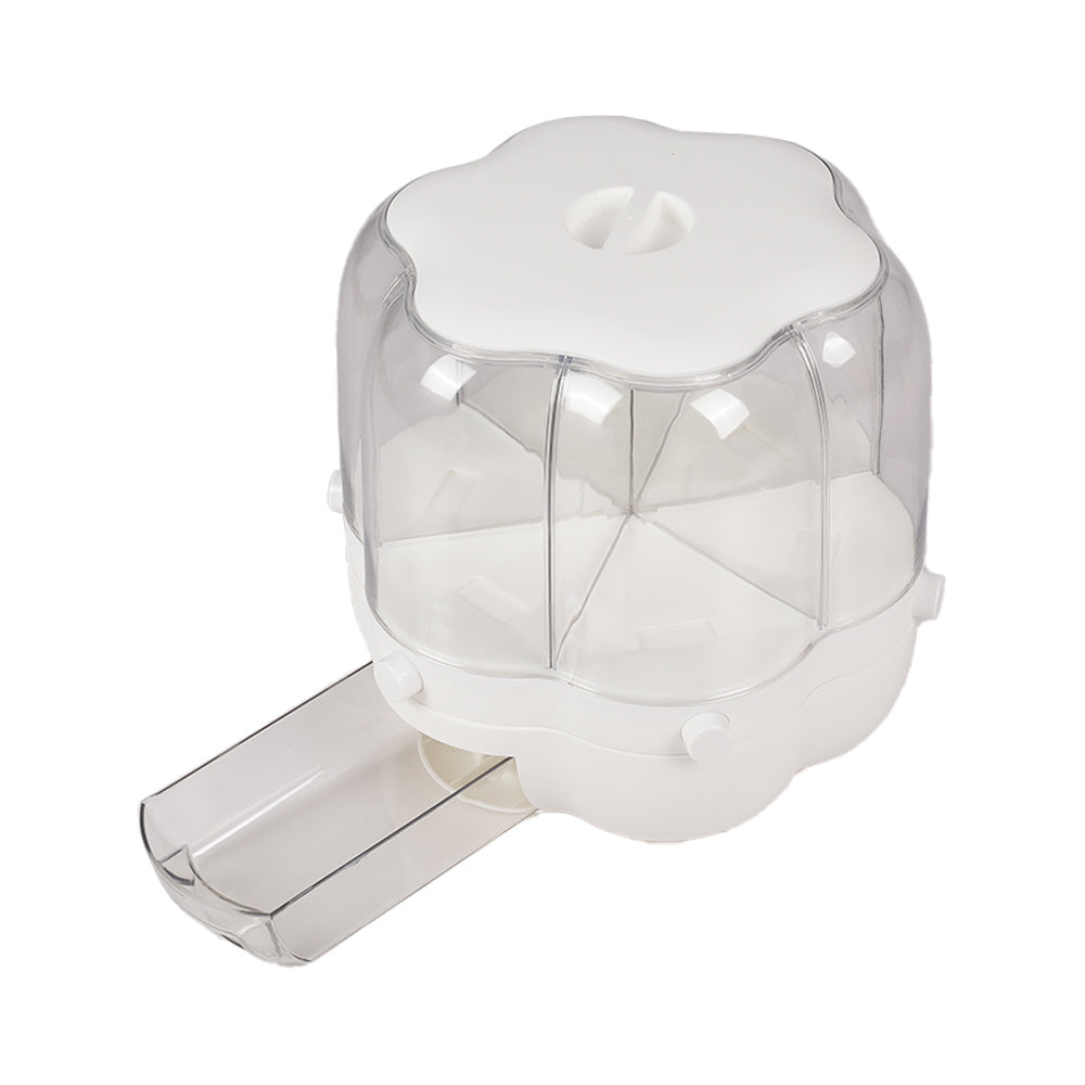 6 Girds Round Shaped Cereal Dispenser Organizer for Kitchen