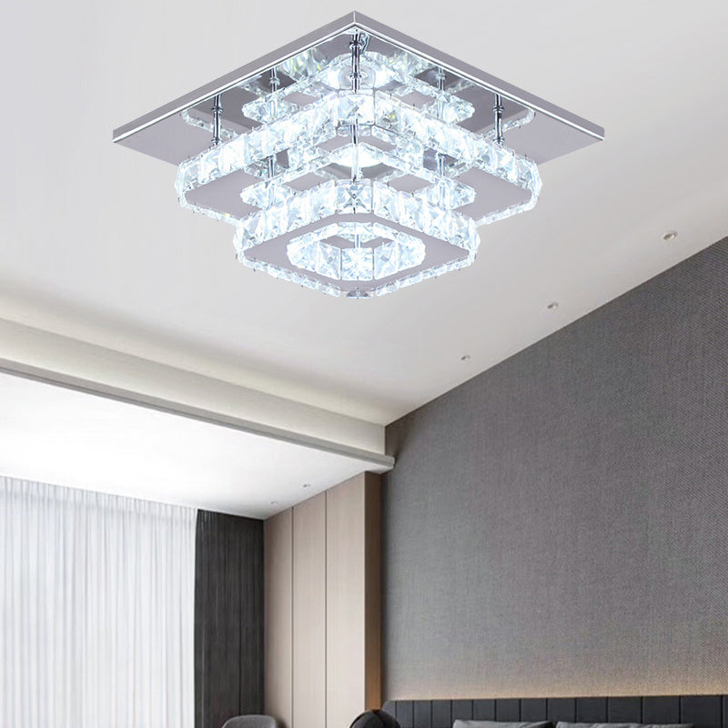 36W LED Ceiling Light Crystal Pendant Lamp Dimmable with Remote
