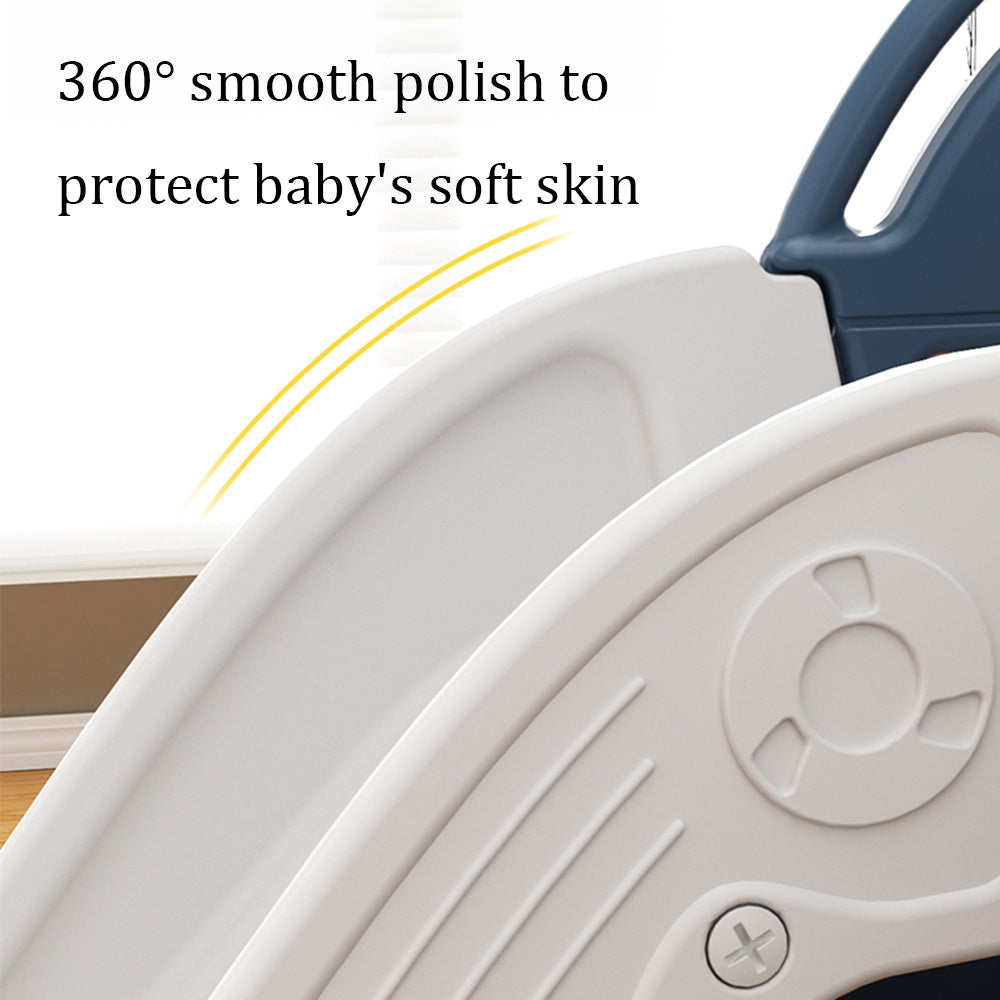 Blue Toddler Plastic Swing Slide Climber Playset