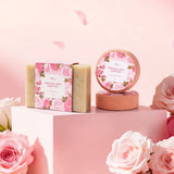 Luxury Spa Bath Gift Set Rose Self Care Box Bamboo Comb Set