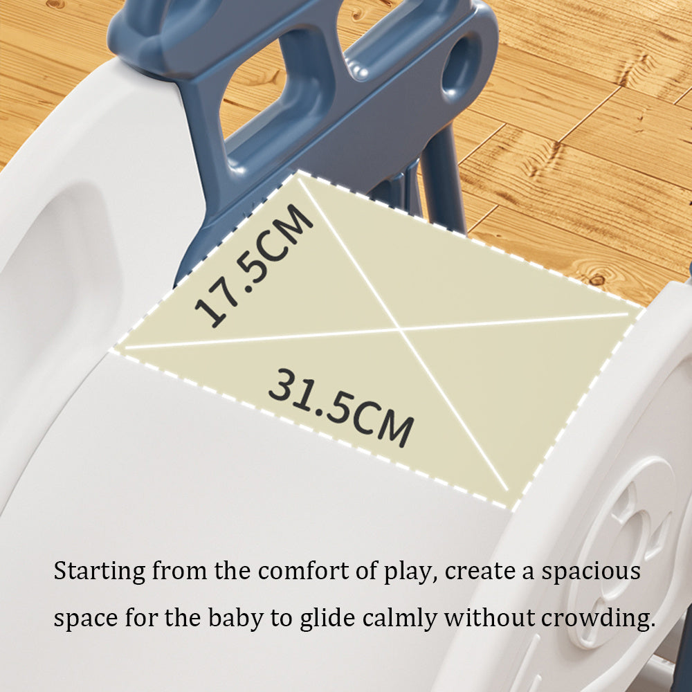 Blue Toddler Plastic Swing Slide Climber Playset