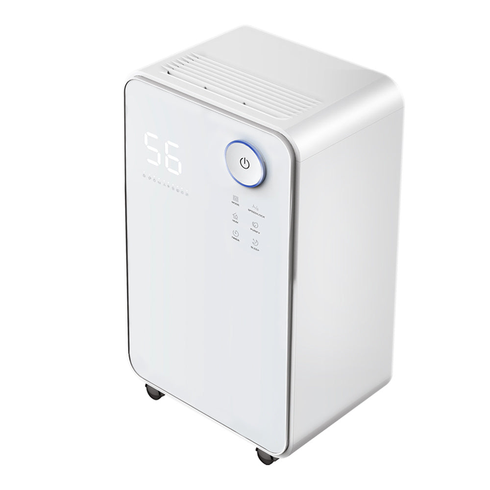 White 16L Low Noise Dehumidifier with Wheels and WiFi