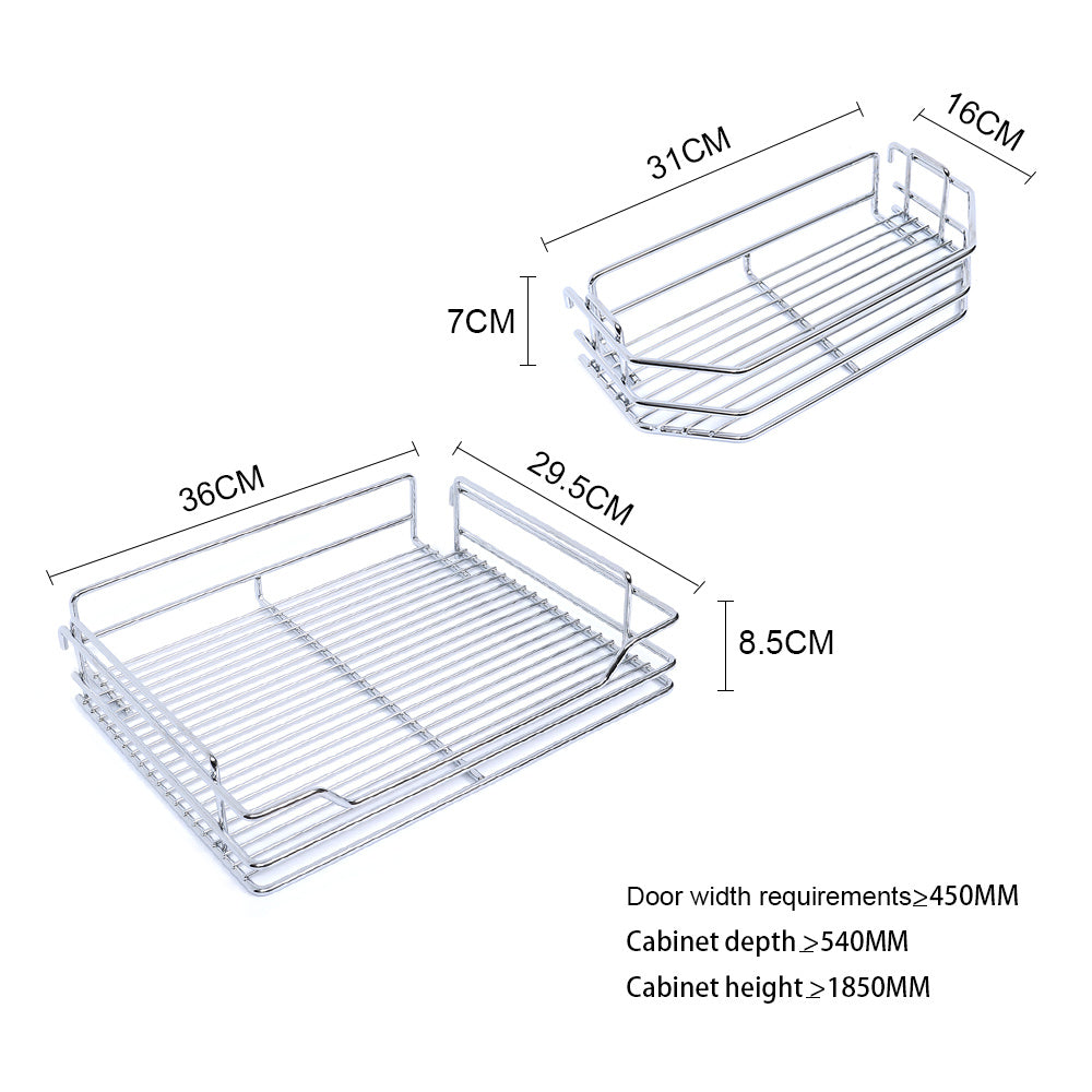 Metal Pull Out Pantry Basket Kitchen Cabinet Cupboard
