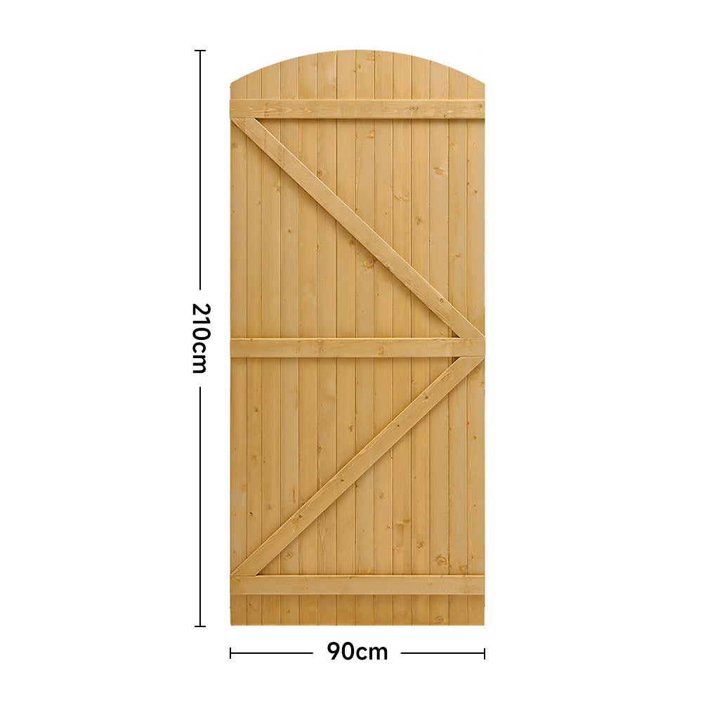 210cm Arch Top Strong Wooden Garden Gate