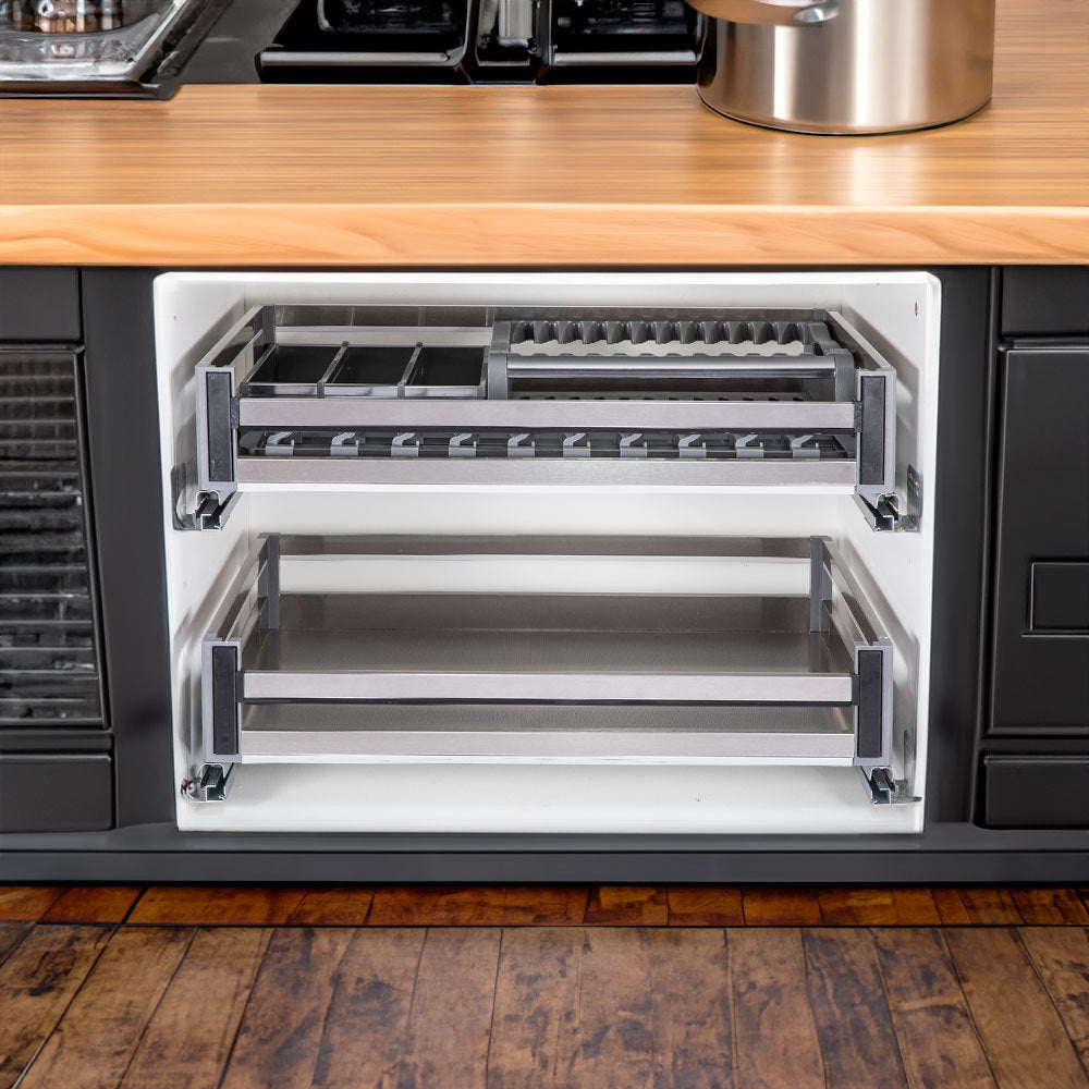 Stainless Steel 51.4cm Cabinet Pull Out Basket
