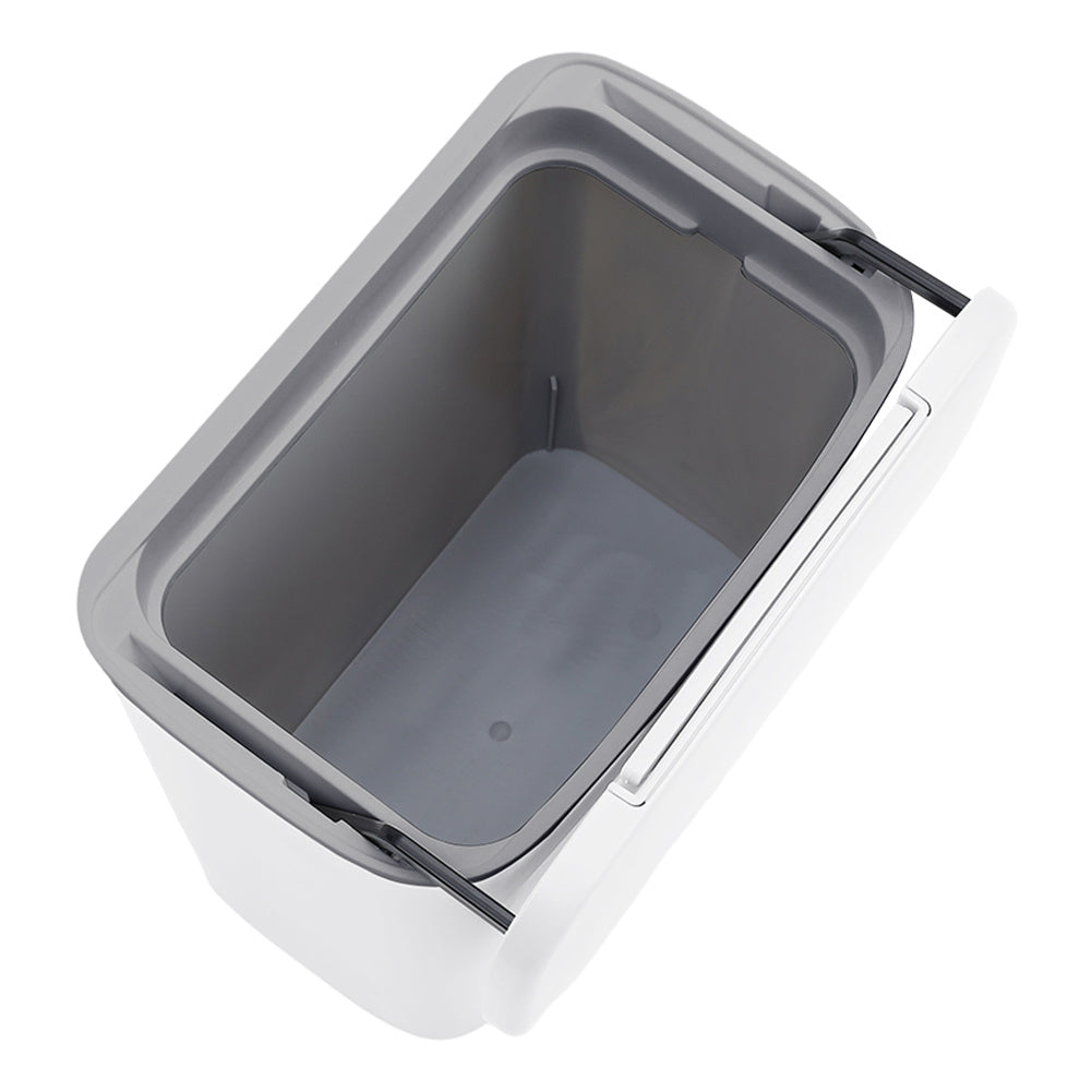 White Kitchen Hanging Flip Lid Trash Can