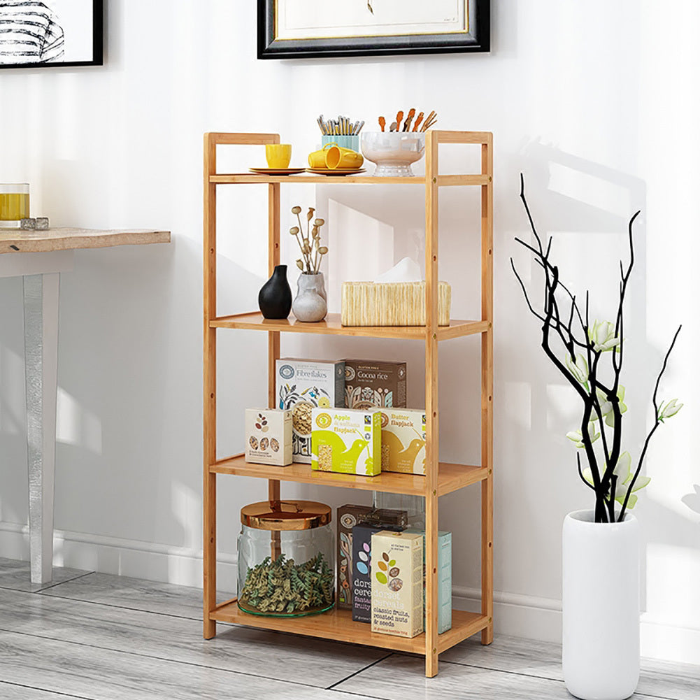 4 Tier Wood Bookcase Display Stand, 100x35x25CM