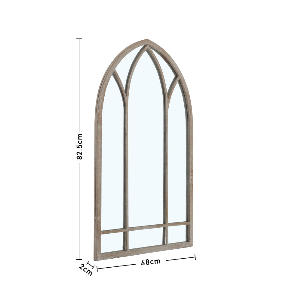 Modern Metal Arched Garden Decorative Framed Window Mirror