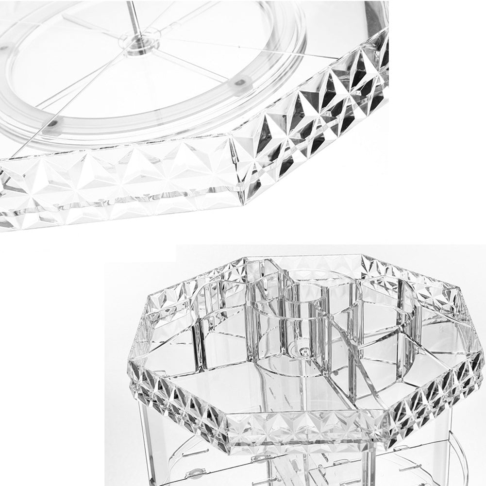 Transparent Acrylic Rotating Multifunctional Makeup Organizer