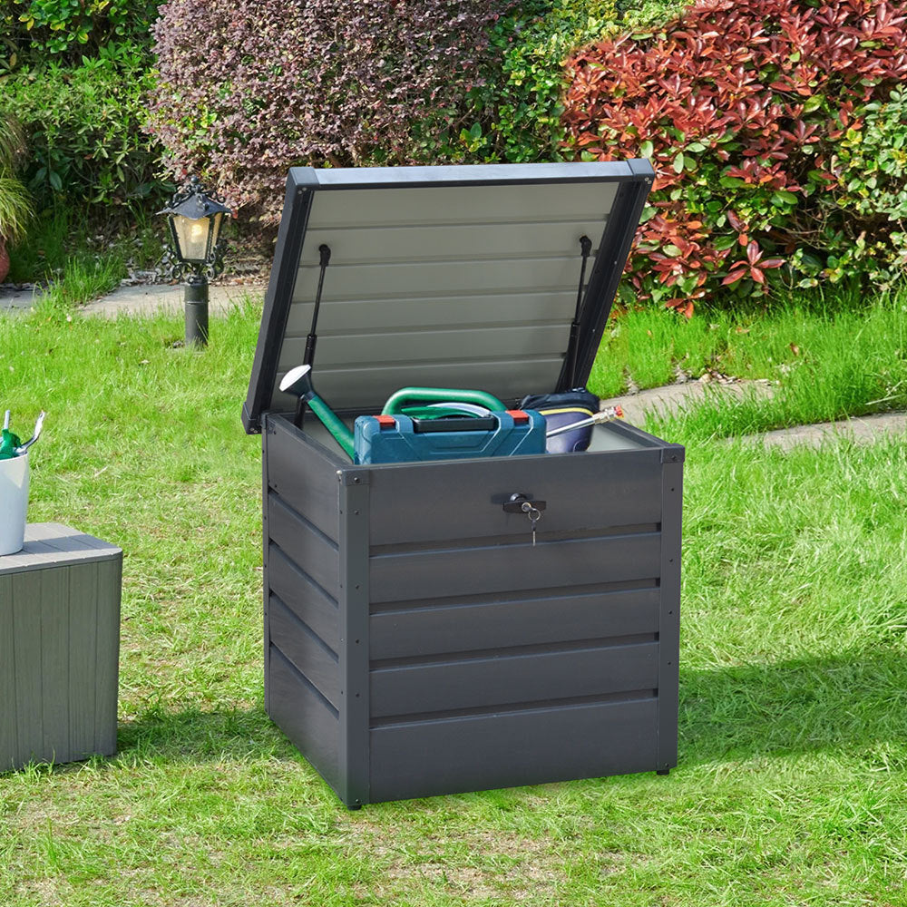 200L Metal Outdoor Garden Lockable Storage Box