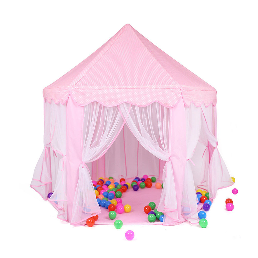 Children Kids Play Tent Fairy Princess Girls Hexagon Playhouse Mesh