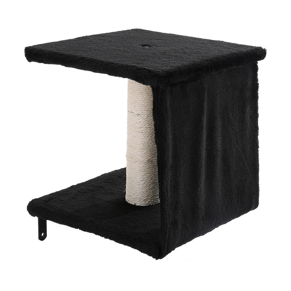 Black Cat Tree Set with Hammock and Jumping Platform