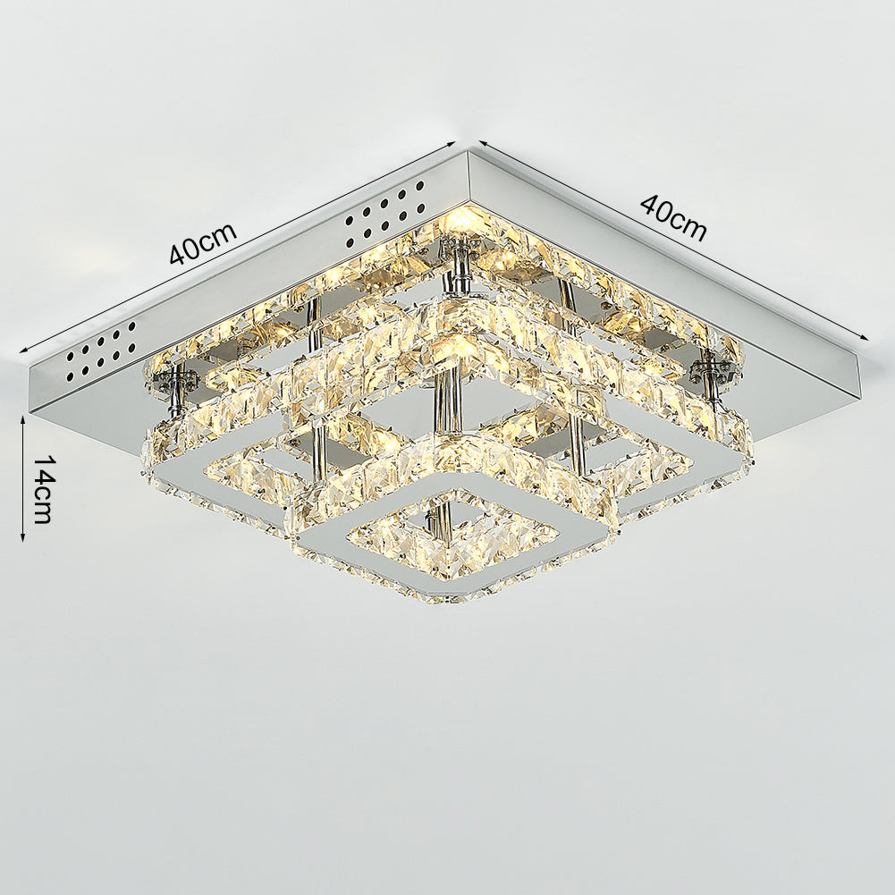 Modern LED Ceiling Light Crystal Lamp 40CM Dimmable