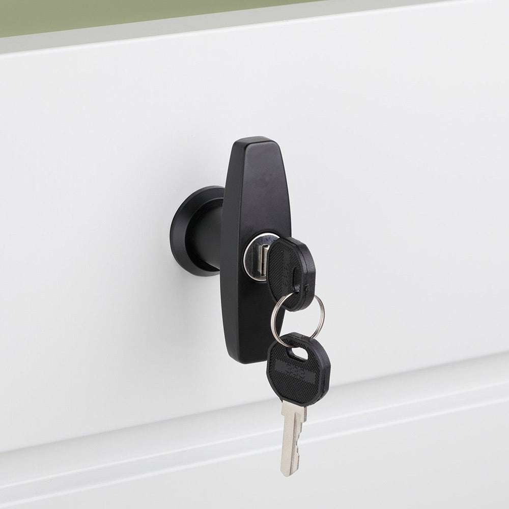 120CM Garden Storage Box Chest Lockable Tool Organizer White