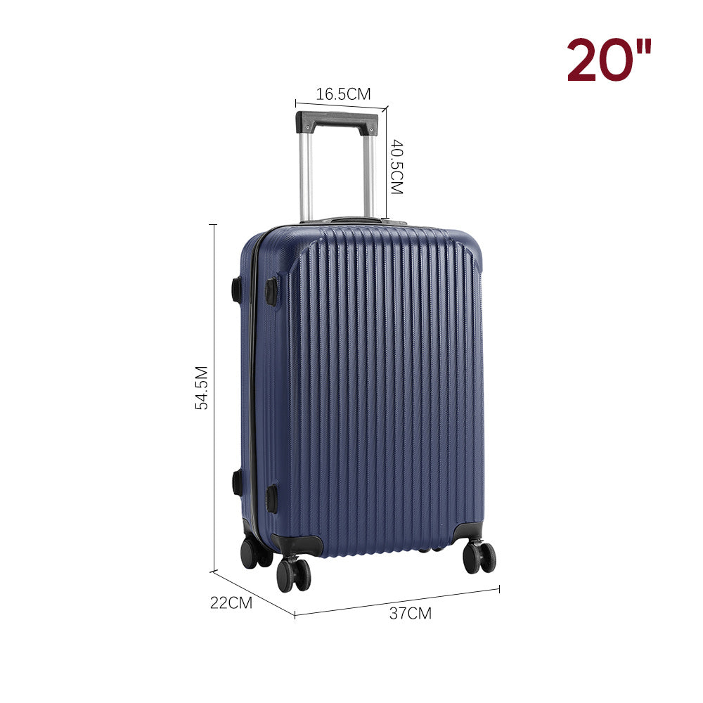 Blue 20 inch Hardshell Spinner Wheel Luggage Travel Suitcase