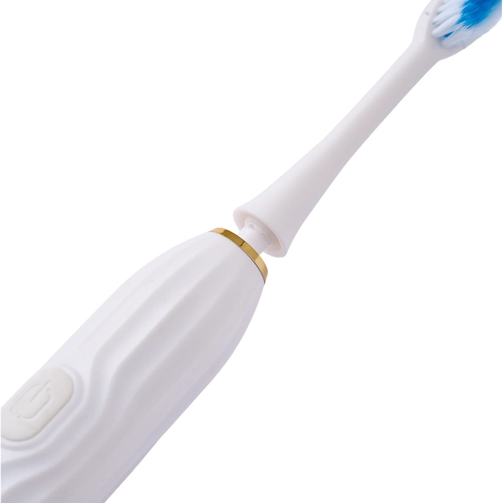 Sonic Electric Toothbrush 4 Heads USB Rechargeable White Cleaner with 4 Brush Heads