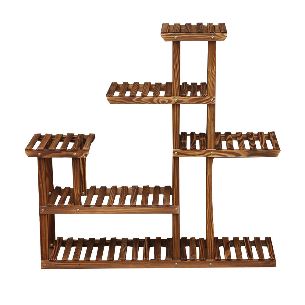 5 Tier Garden Wood Plant Stand Display Shelf