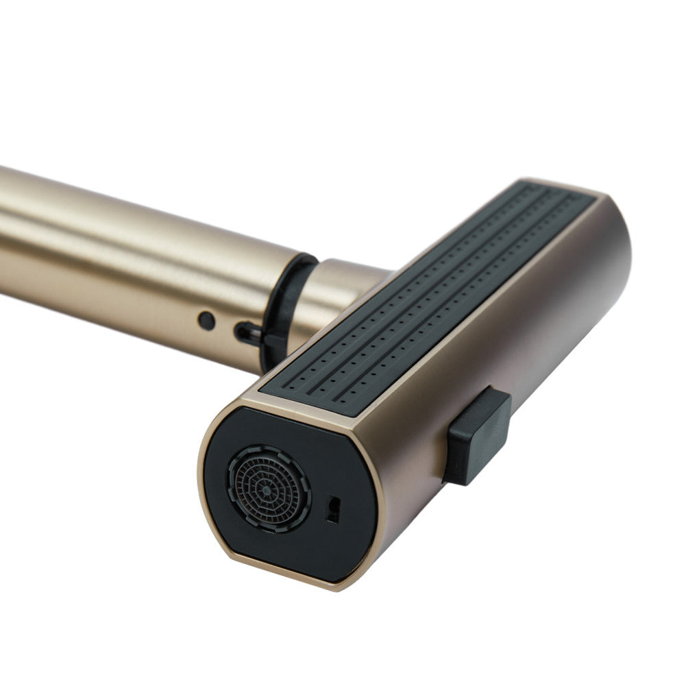 Rotable Pulldown Kitchen Mixer Tap,Golden