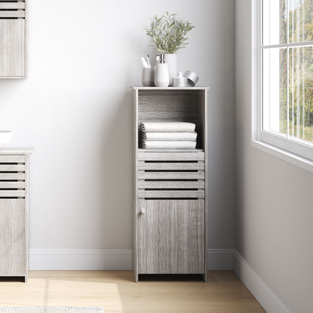 Modern Wooden Freestanding Single Door Bathroom Cabinet