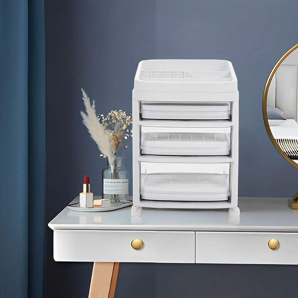 Removable Makeup Cosmetics Storage Organizer with Drawers