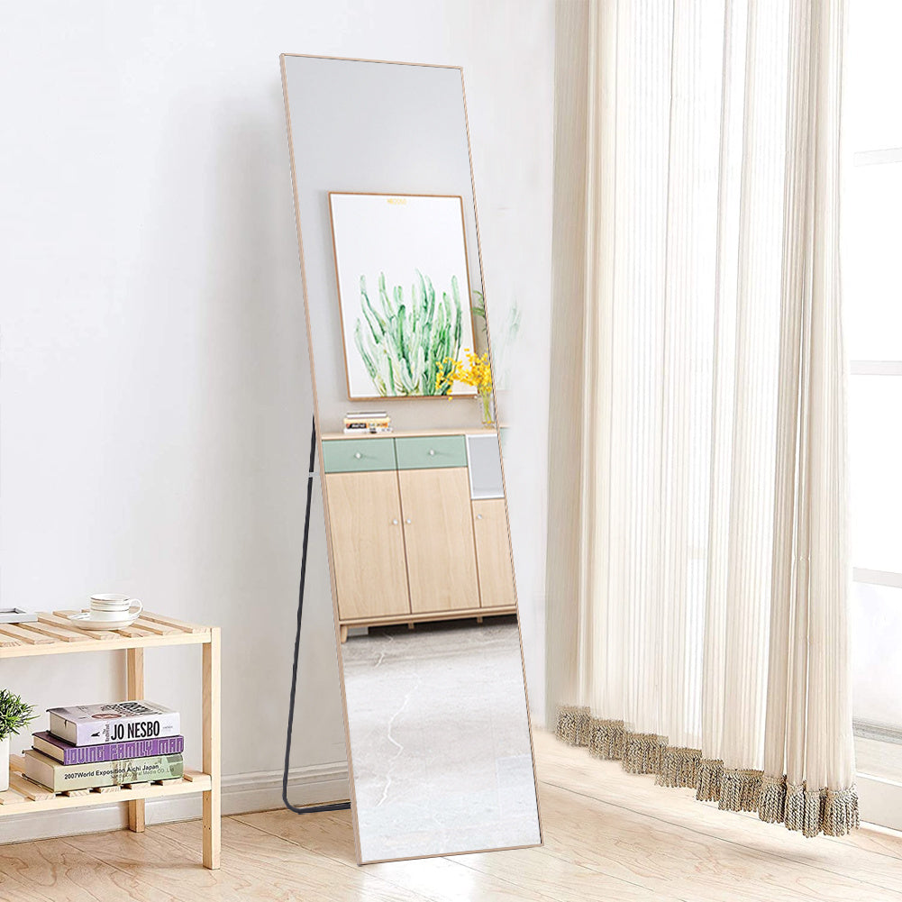 Gold Modern Rectangular Metal Freestanding Mirrors
