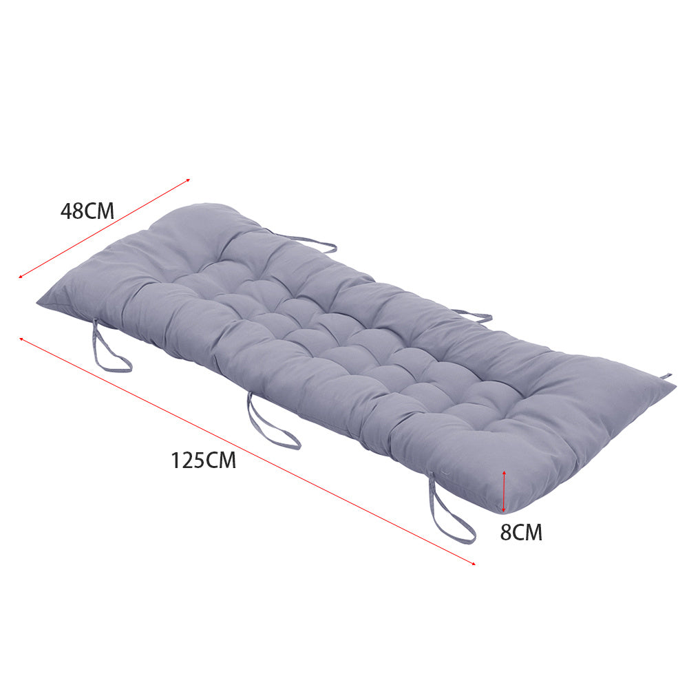 125cm Thick Soft Comfortable Chaise Lounge Chair Cushion, Grey