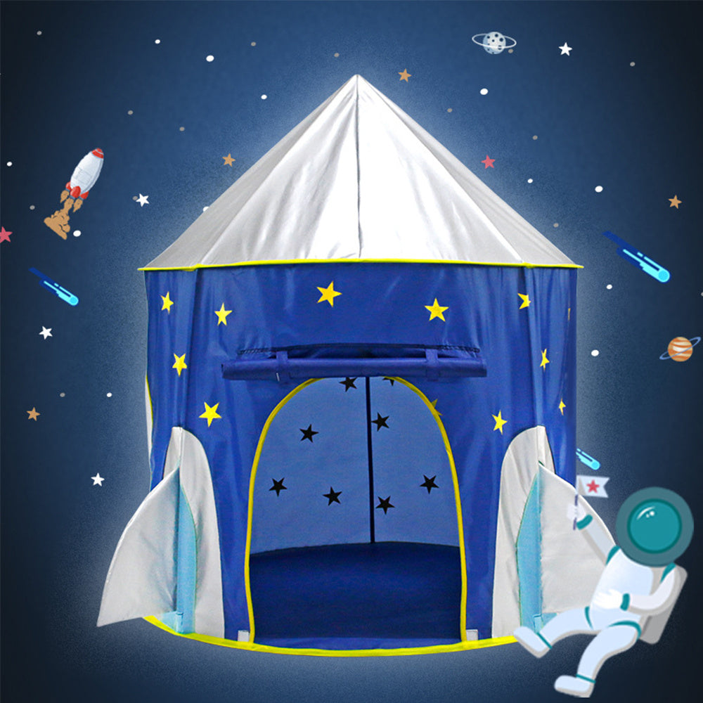 Children Kids Play Tent Rocket Shape Playhouse